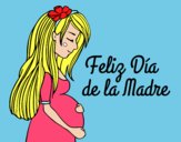 Mamá embarazada en el día de la madre