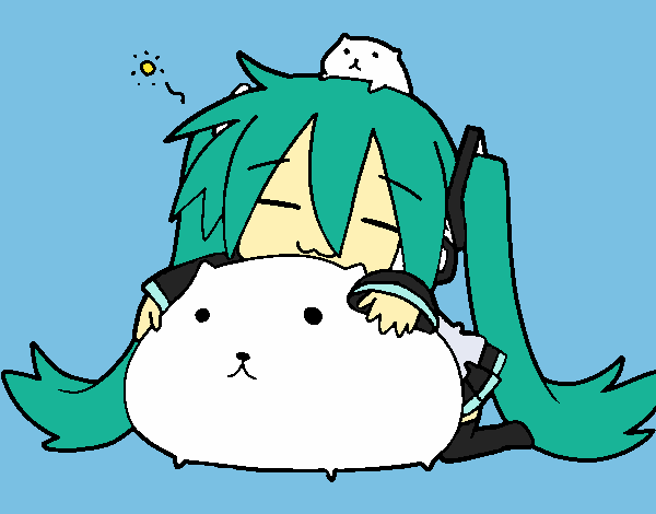 Miku con gatitos