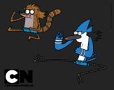 Mordecai y Rigby karatekas