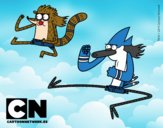 Mordecai y Rigby karatekas