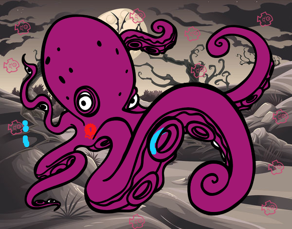 Pulpo enfadado