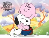 Snoopy y Carlitos abrazados