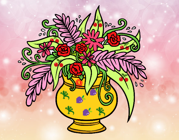 Dibujo Un jarrón con flores pintado por MARIELYSSS