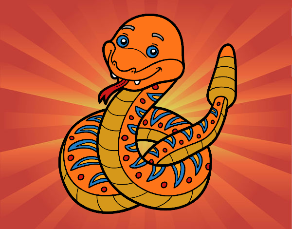 Una serpiente de cascabel