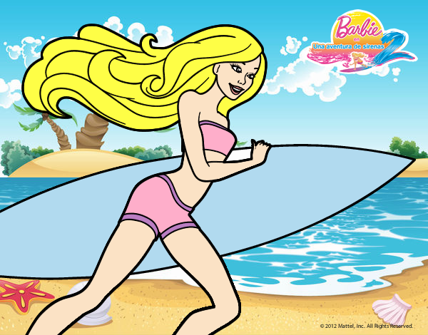 Barbie corre al agua