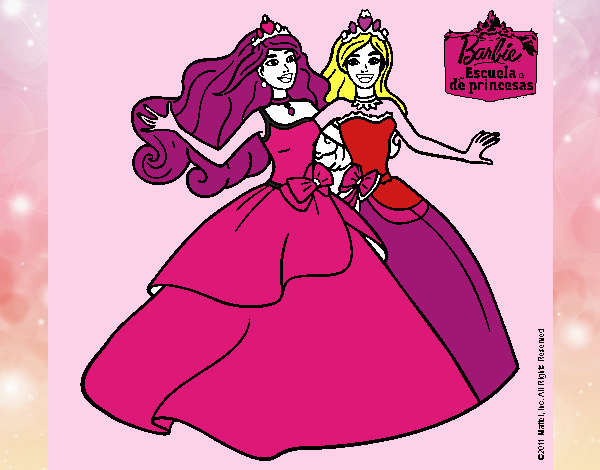 Barbie y su amiga súper felices