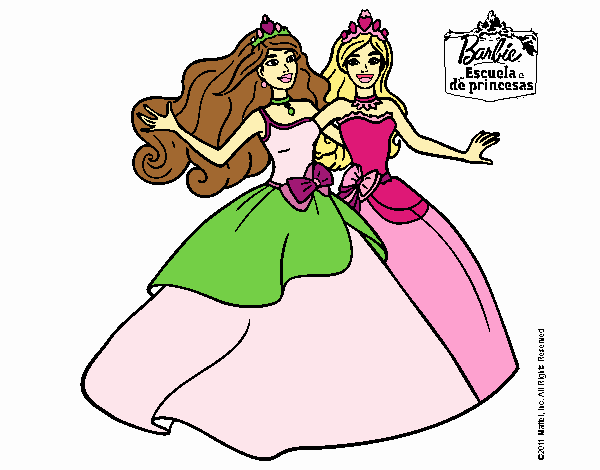 Barbie y su amiga súper felices