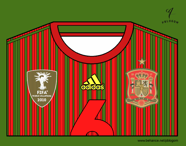 Camiseta del mundial de fútbol 2014 de España