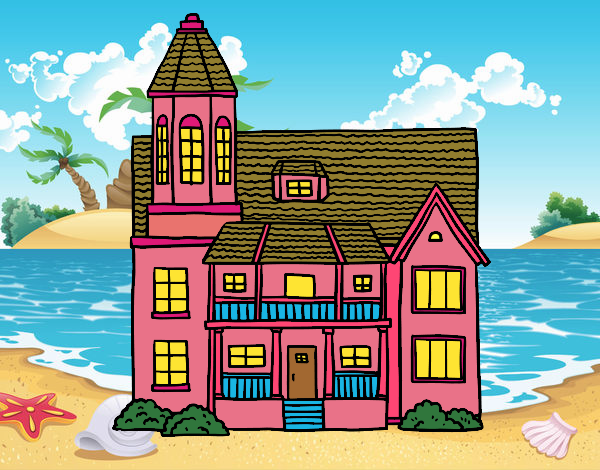  Dibujo de casa de playa pintado por en Dibujos.net el día