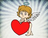 Cupido y un corazón