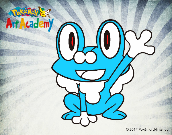 Froakie saludando