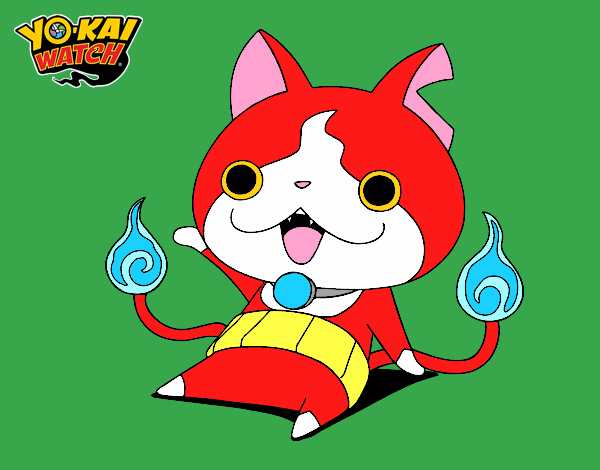 Jibanyan saludando