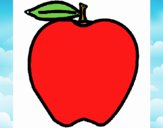 Dibujo manzana pintado por GOOGLELOGO