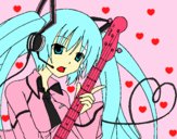 Miku con guitarra