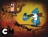 Mordecai y Rigby karatekas