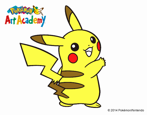 Dibujo Pikachu de espaldas pintado por GOOGLELOGO