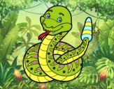 Una serpiente de cascabel