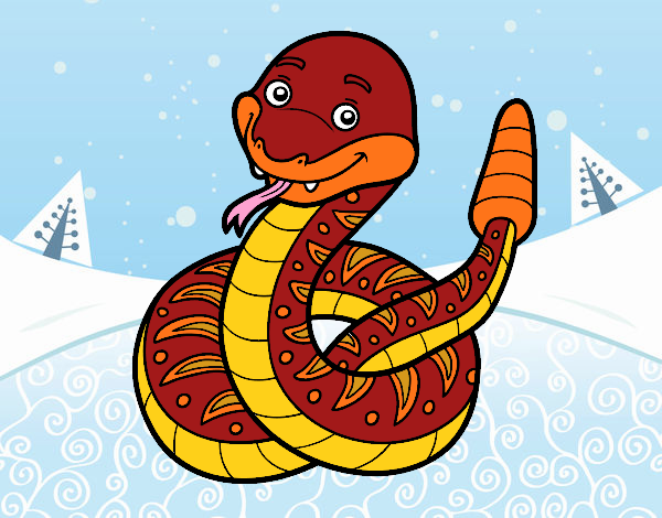 Dibujo Una serpiente de cascabel pintado por MARIELYSSS