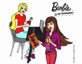 Barbie y su hermana merendando