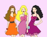 Barbie y sus amigas vestidas de fiesta