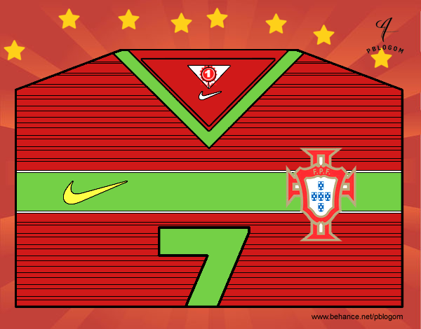 Camiseta del mundial de fútbol 2014 de Portugal