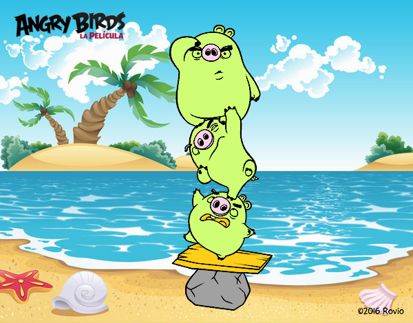 Cerdos verdes de Angry Birds