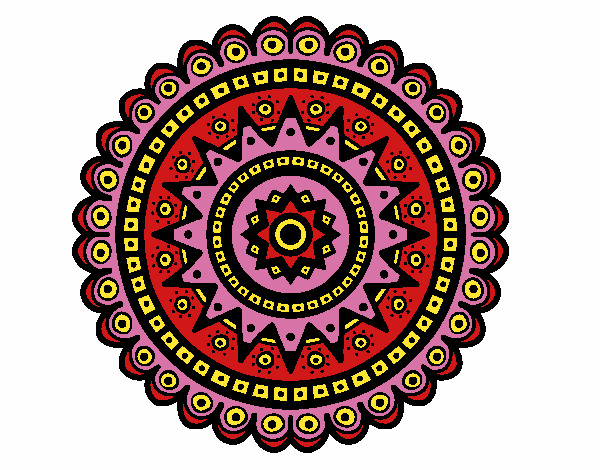 Dibujo Mandala étnica pintado por ALONSOABAD