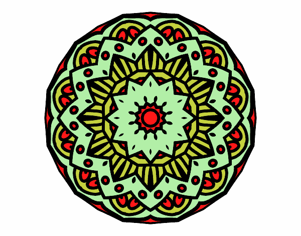 Dibujo Mandala modernista pintado por ALONSOABAD