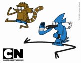 Mordecai y Rigby karatekas