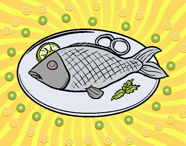 Dibujo de el pescado es el platillo perfecto pintado por en  el  día 23-05-17 a las 22:52:16. Imprime, pinta o colorea tus propios dibujos!