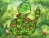 Una serpiente de cascabel