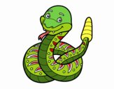 Una serpiente de cascabel