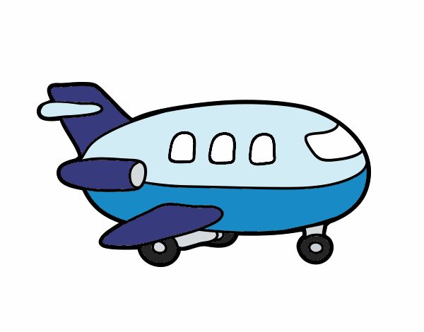 Juguete Avión de madera de color azul