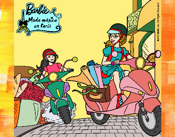 Barbie y su amiga en moto 1