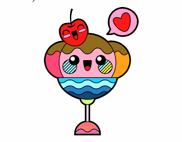 Copa de helado kawaii