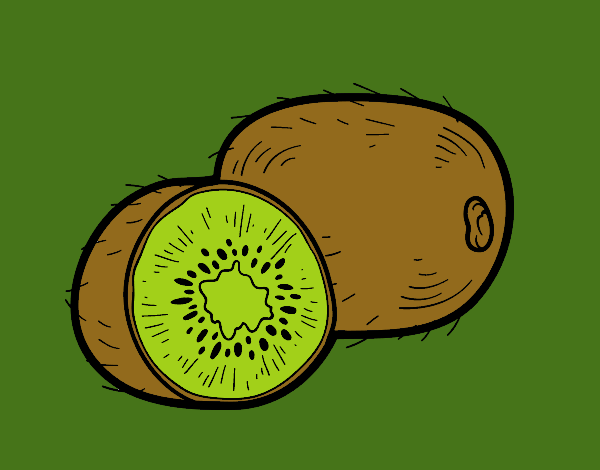 Dibujo El kiwi pintado por elefant