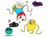 Finn y Jake escuchando música