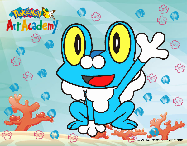 Froakie saludando