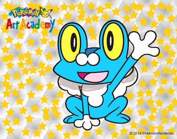 Froakie saludando