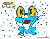 Froakie saludando