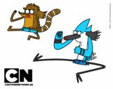 Mordecai y Rigby karatekas