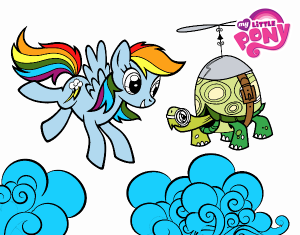 Rainbow Dash y la tortuga tanque