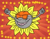 Un sol con gafas de sol