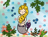 Dibujo Una reina sirena pintado por mariac127