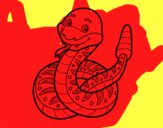 Una serpiente de cascabel