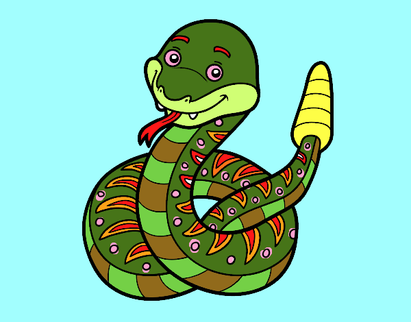 Una serpiente de cascabel