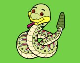 Una serpiente de cascabel