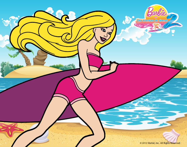 Barbie corre al agua