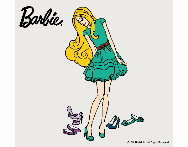 Barbie y su colección de zapatos