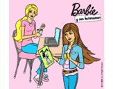 Barbie y su hermana merendando